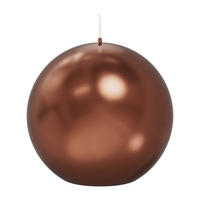 KUGELKERZEN Kupfer Ø 100 mm, 6 Stück - Kupferfarben, Paraffin (10/10/10cm) - Wiedemann Kerzen