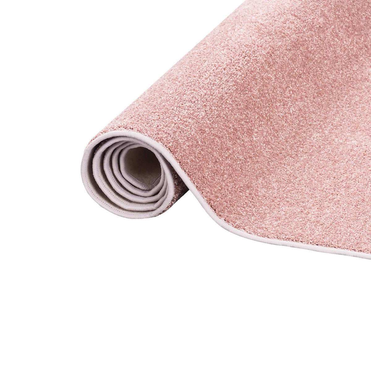 HOCHFLOR VELOURS LÄUFER TEPPICH LUNA - Altrosa, Textil (80/400cm) - Snapstyle