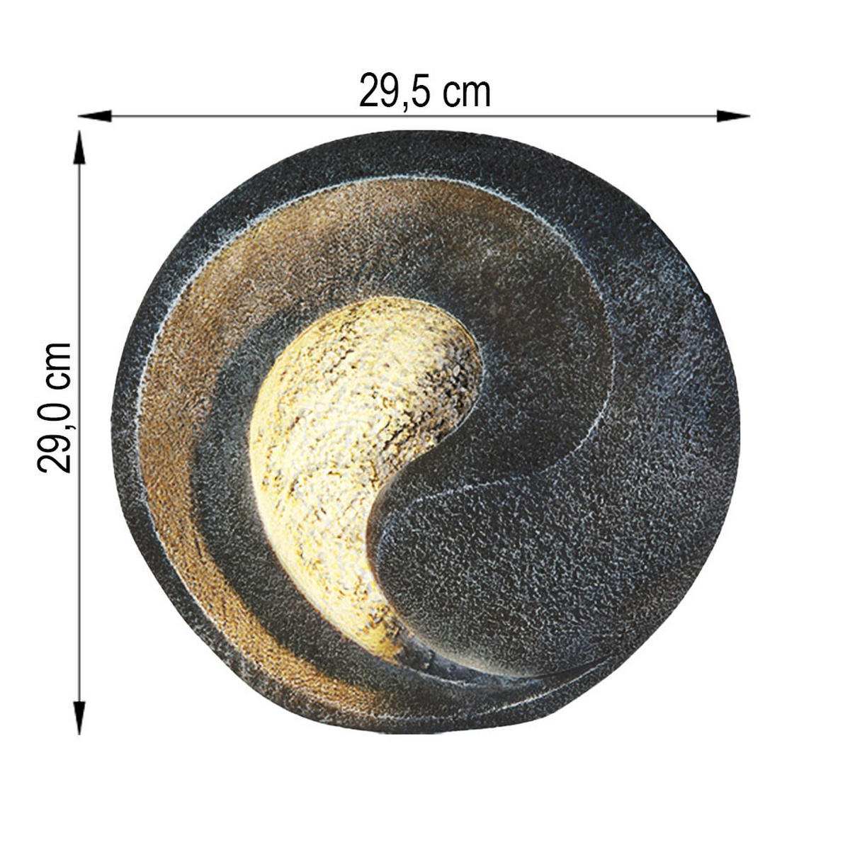 LED AUSSENLEUCHTE Skulptur Grau 2er Set - Grau, Kunststoff (29.5/11/29cm) - Globo Lighting