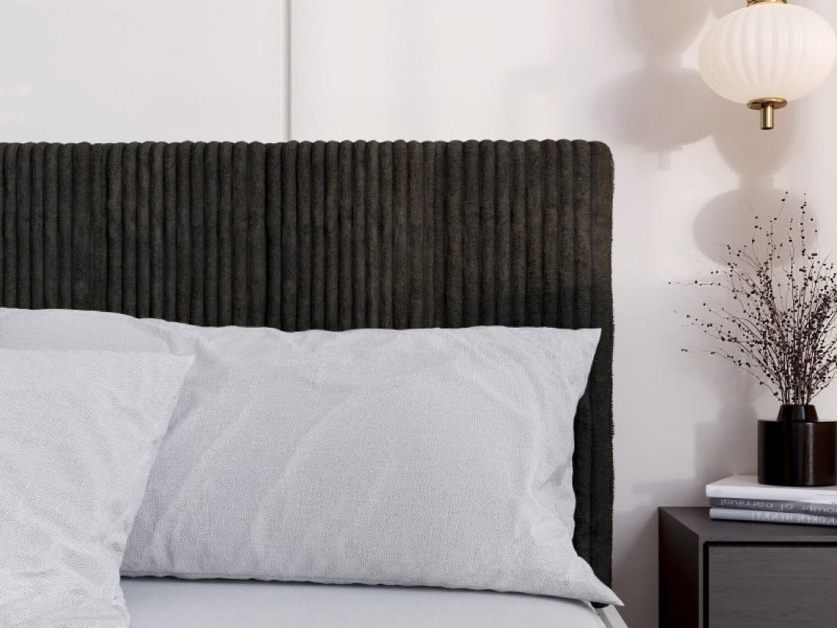 BETT Weiß STYLE Mit Gepolstertem Schwarzem Kopfteil 120x200 cm - Schwarz/Weiß, Textil (120/200cm) - Sepro Meble