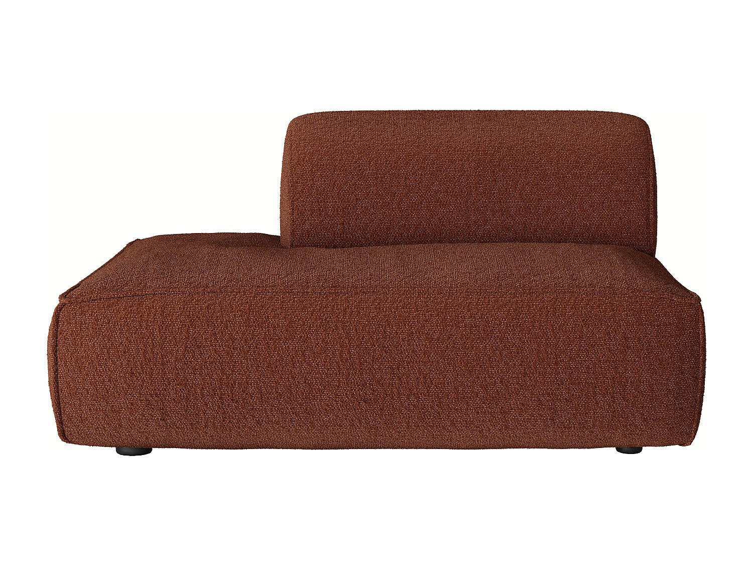 RECAMIERE ohne Schlaffunktion - 1 Person - stoff - terracotta Camilio - Terracotta, Textil (130/74/97cm) - Vente-Unique