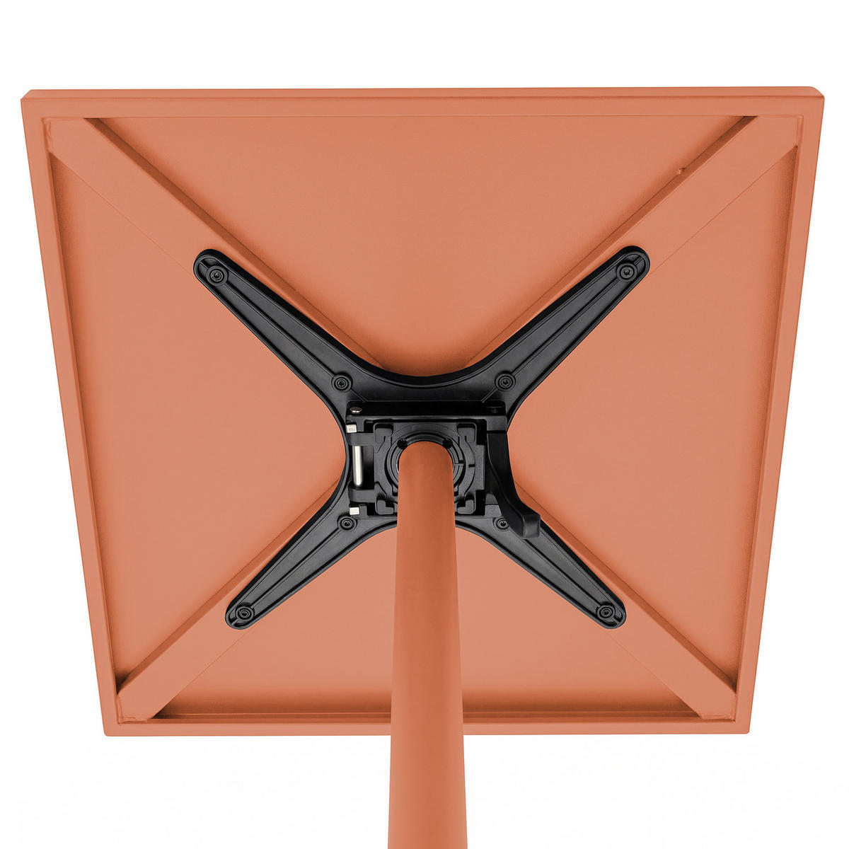 KLAPPTISCH - Stahl - Terracotta, Metall (60/60/74cm) - home24