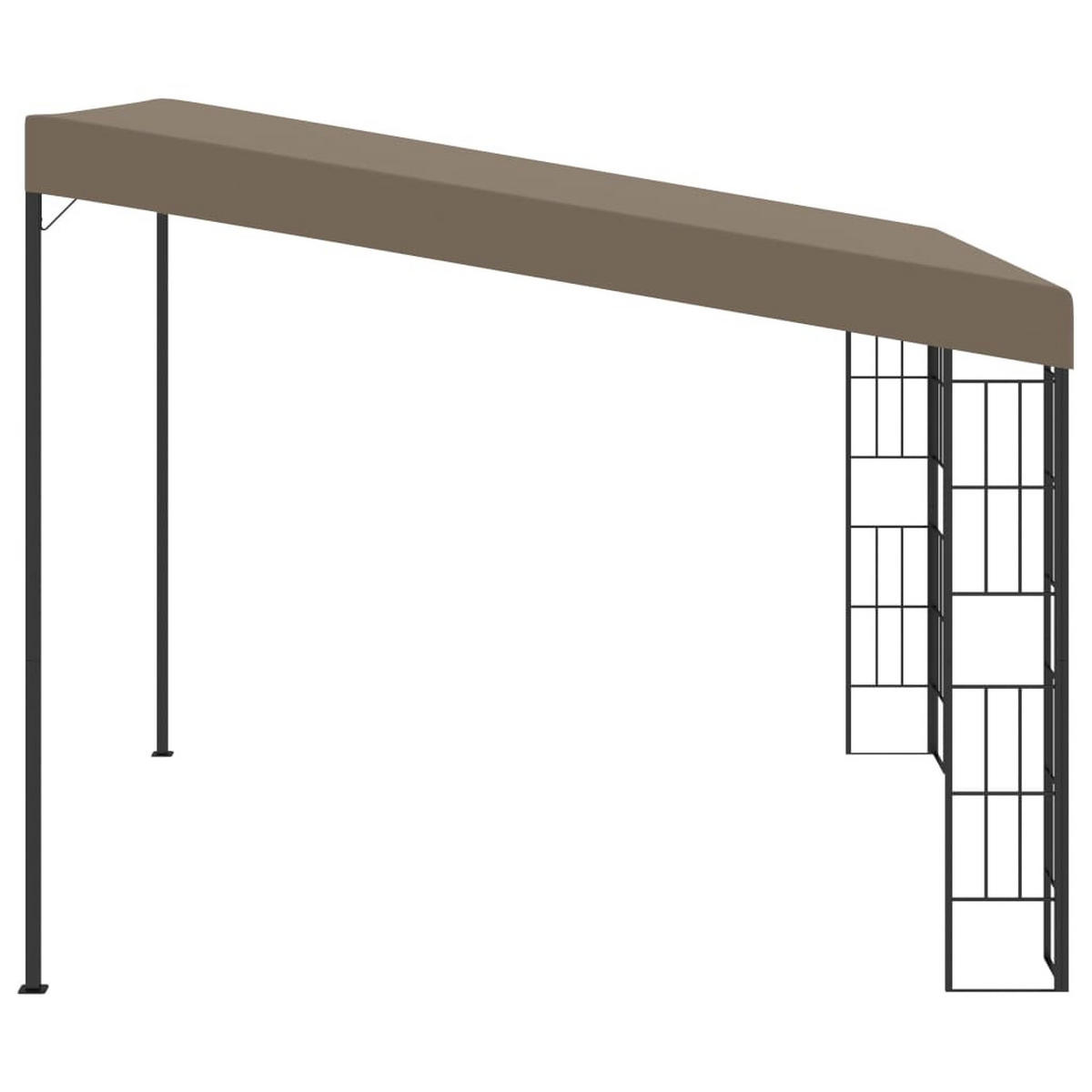 GARTENPAVILLON Pergola LYMP | 3x3 m Taupe Stoff | Terrassenüberdachung Garten Pavillon - Taupe, Metall (300/262/300cm) - DELUKE