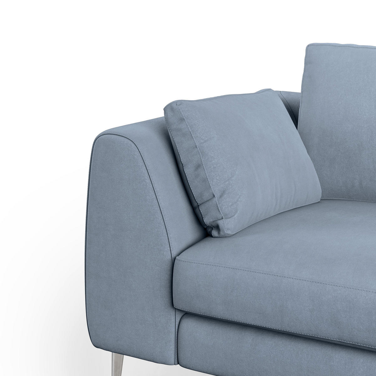 LINEARSOFA Plano - Hellblau, Textil (216/86/102cm) - Divani.store