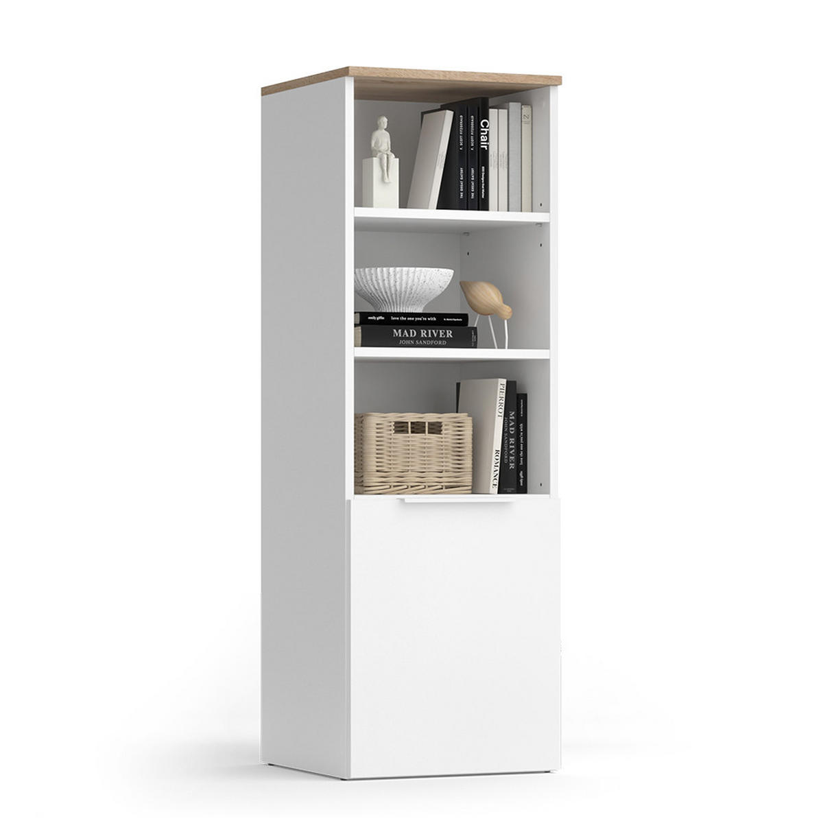 UNIVERZÁLNÍ SKŘÍŇ Wido Bílá/Sonoma - bílá, kompozitní dřevo (40.2/120/40cm) - Vicco