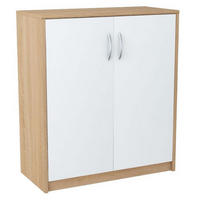 KOMMODE 74cm breit in Sonoma-Weiß - Weiß/Sonoma Eiche, Holzwerkstoff (74/85/35cm) - Home Collective