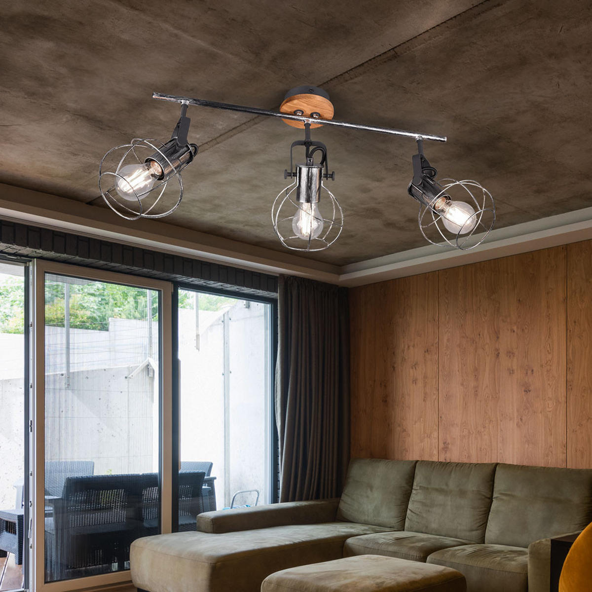 DECKENLEUCHTE MADRAS Silber Gestell - Silberfarben, Metall (60/14/28cm)