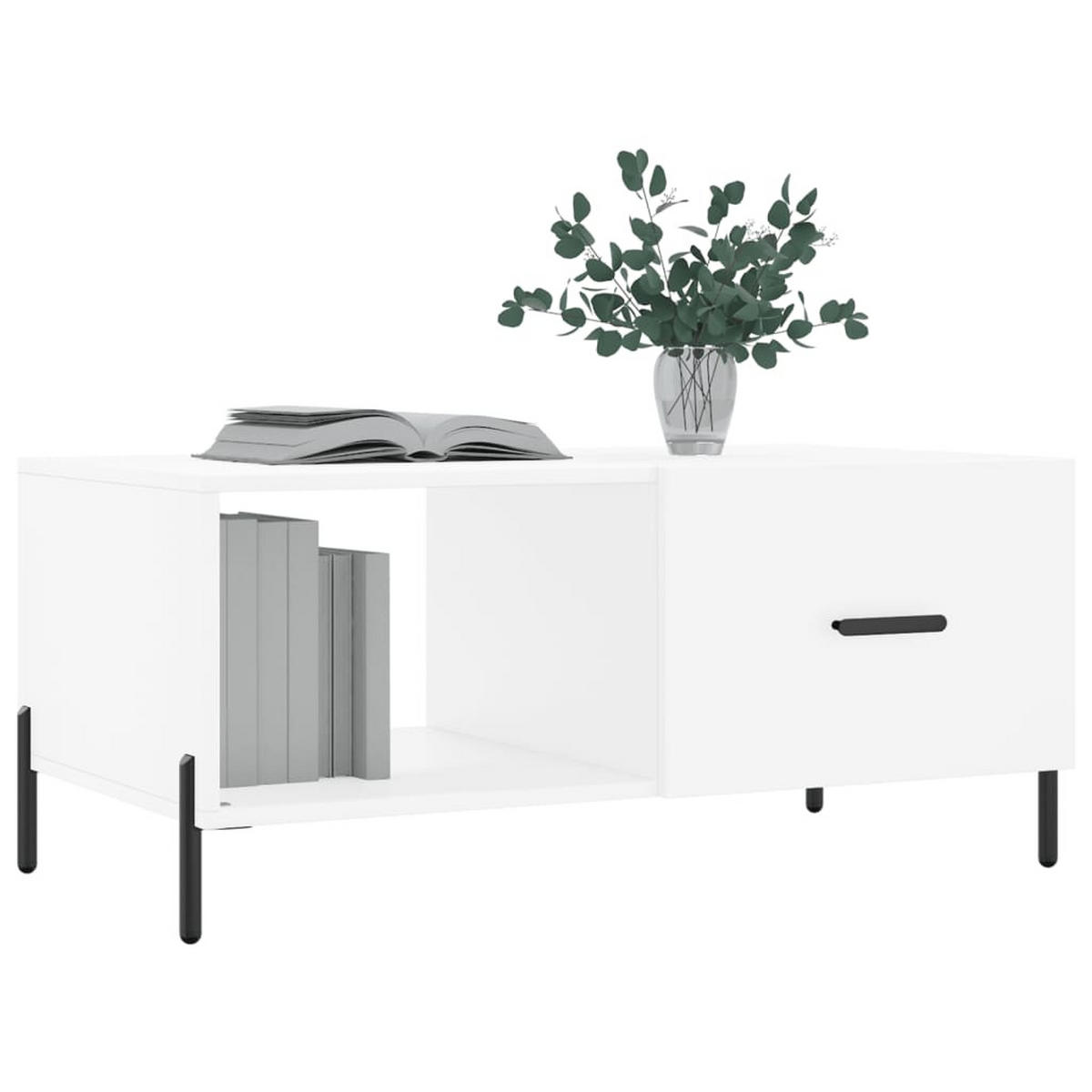 COUCHTISCH Weiß 90x50x40 cm Holzwerkstoff - Weiß, Holzwerkstoff (90/50/40cm) - furnicato