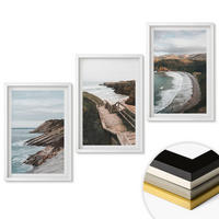 WANDBILDER 3er-Set - 40x60 cm Weißer Rahmen - Klippenblicke, Strandlandschaften - Weiß, Kunststoff (40/60cm) - ArtPrintCave