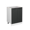 KÜCHENUNTERSCHRANK R-Line Anthrazit Landhaus 60 cm ohne AP - Anthrazit/Weiß, Holzwerkstoff (60/81.6/46cm) - Vicco