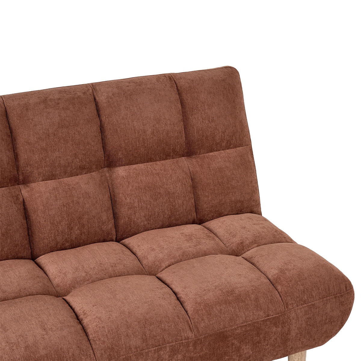 CANAPEA EXTENSIBILĂ cu 2 locuri textil maro aurie Risor - maro/auriu, material textil (190/83/90cm) - Beliani