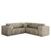 CORNER LUX, Gesteppt, Stoff Whisper, Creme - Creme, Holz/Textil (246/246cm) - Kaiser Möbel