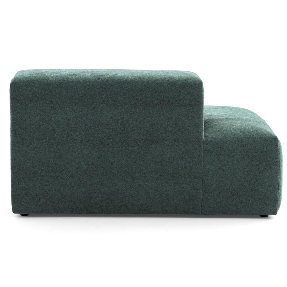 3-SITZER modulares Sofa HEAVEN SET 1 Links, Breite 255 cm Webstoff Dunkelgrün - Dunkelgrün/Schwarz, Holz/Kunststoff (255/71/102cm) - Muffo