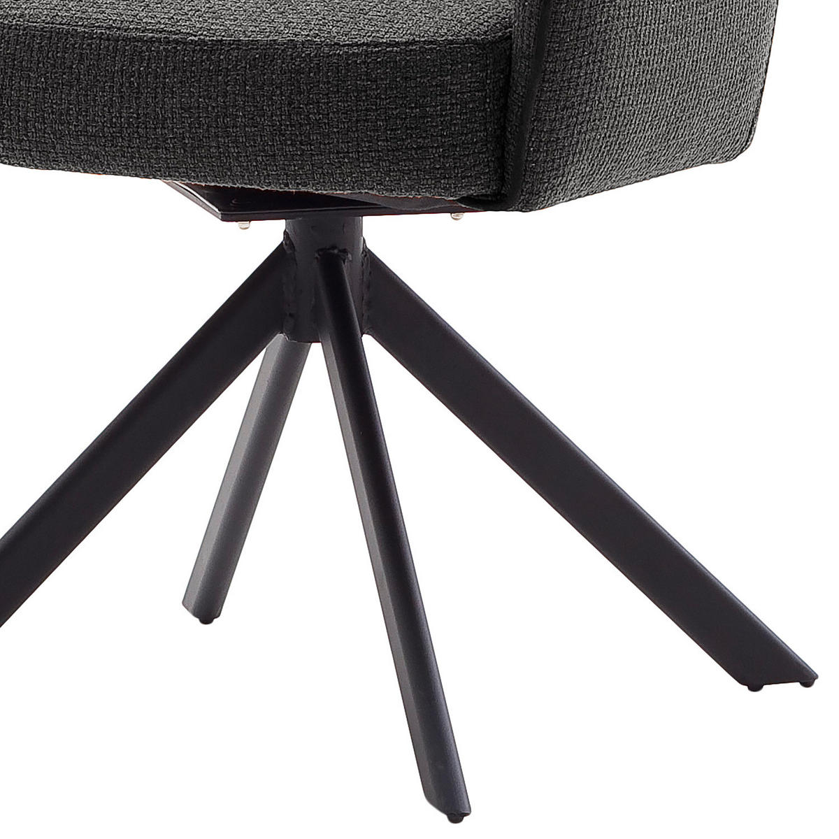 DREHBARER ARMLEHNENSTUHL - Anthrazit, Textil/Metall (64/85/61cm) - home24
