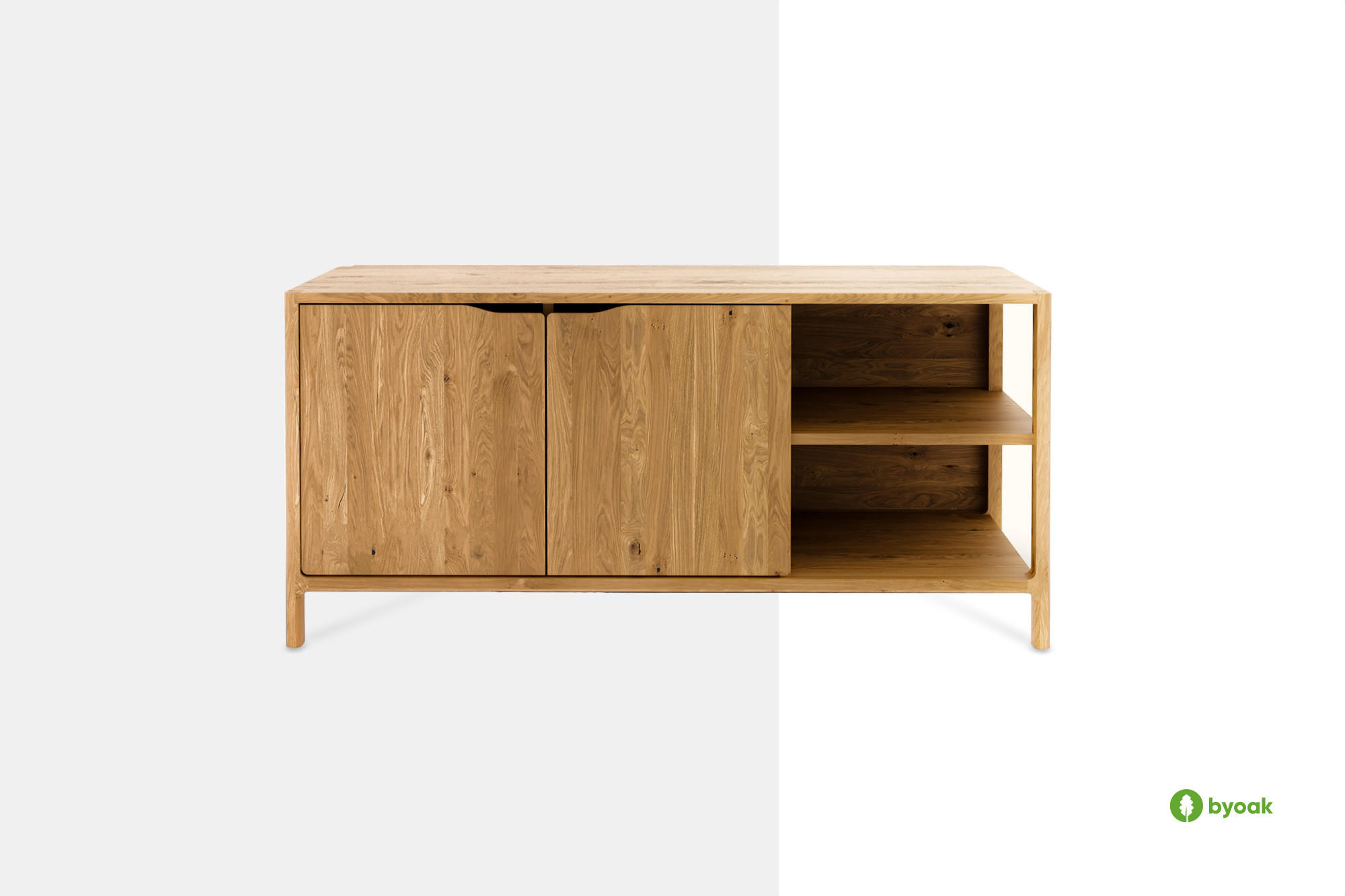 KOMMODE PAUL Kernbuche - Kernbuche, Holz (140/64/50cm) - byoak