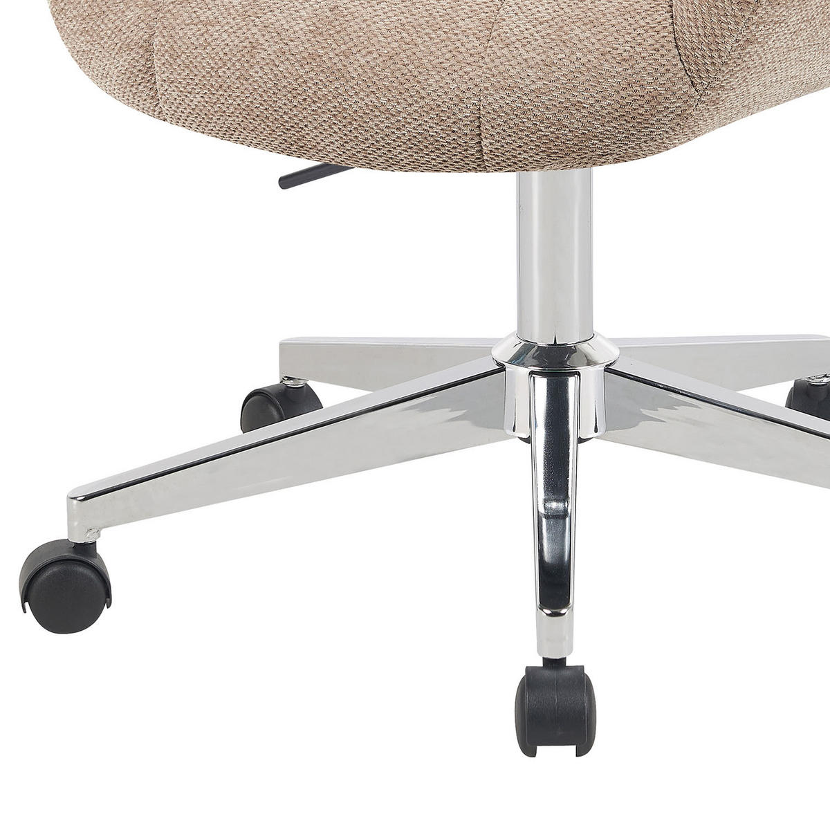 BÜROSTUHL Mika-Nio - Chromfarben/Beige, Textil/Metall (65/78/66cm) - DUBI Möbel