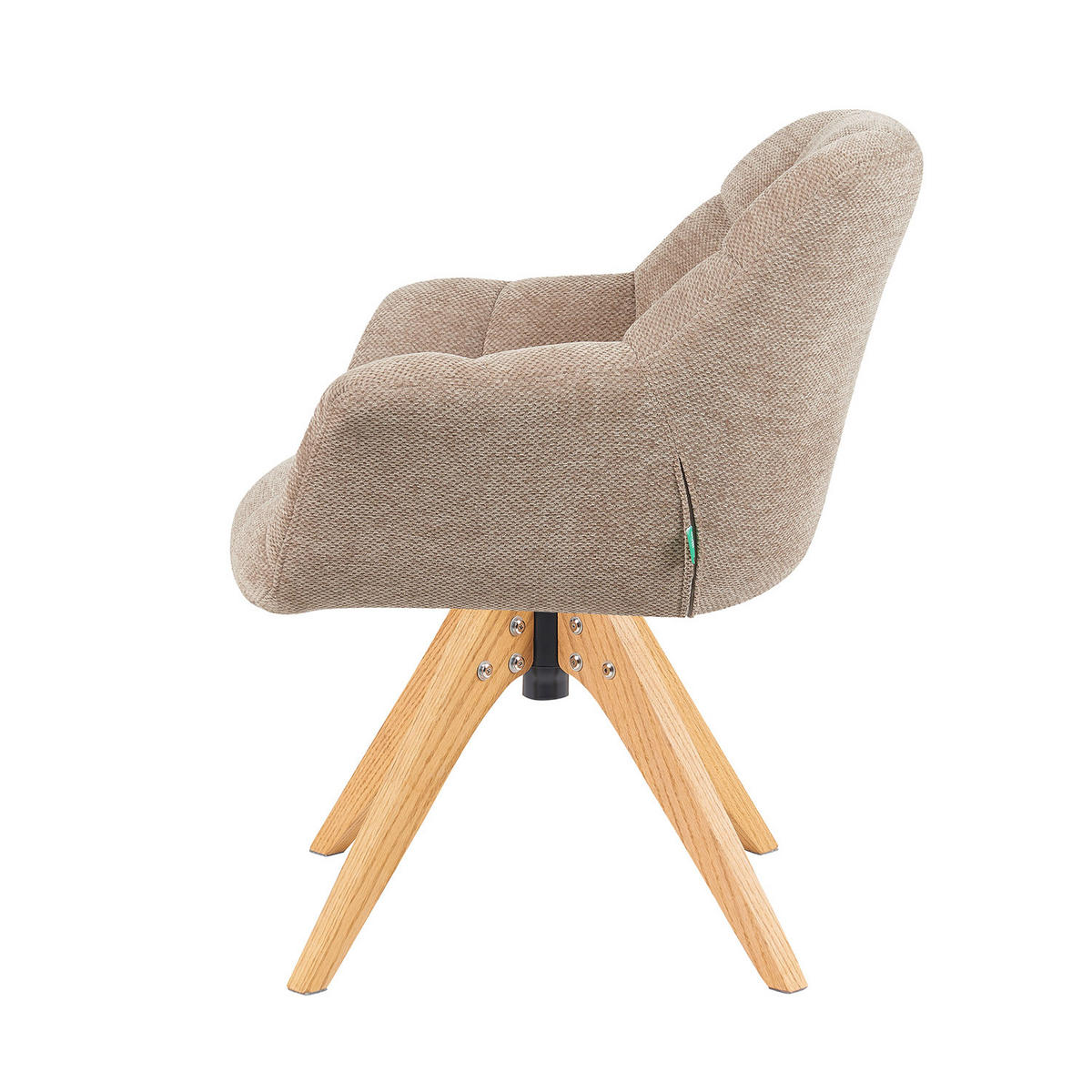 DREHSTUHL Mika-Nele - Honigeiche/Beige, Eichenholz/Holz (65/81/66cm) - DUBI Möbel