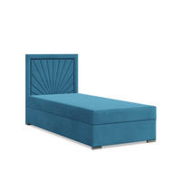 BOXBETT MIT KOPFTEIL 90x200 VICENZA, Blau - Blau, Textil (90/200cm) - Mebligo