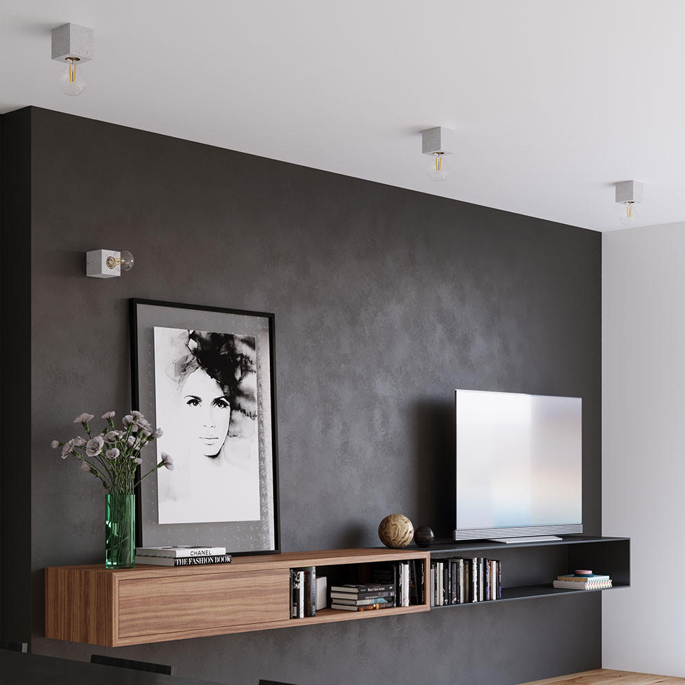 Thumbnail - Led, Grau, Stein, 10x10x10 cm, Lampen & Leuchten, LED Beleuchtung, LED-Deckenleuchten