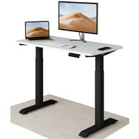 SCHREIBTISCH Elektrisch Höhenverstellbarer HomeOne 120x60cm Schwarz/Weiß mit Memory-Funktion, Anti-Kollisions Technologie - Schwarz/Weiß, Holzwerkstoff (60/120/72cm) - Desktronic