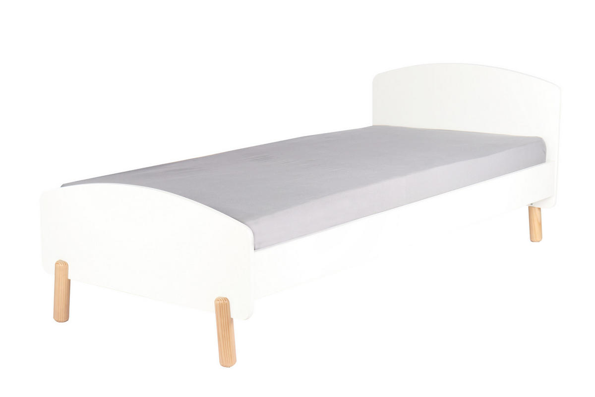 KINDERBETT Rydik inkl. Lattenrost - Weiß, Holz (90/200cm) - TPFLiving