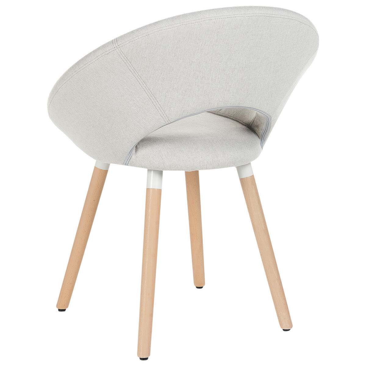 JÍDELNÍ ŽIDLE sada 2 ks čalounění Šedá Roslyn - šedá, dřevo/textil (66/80/45cm) - Beliani