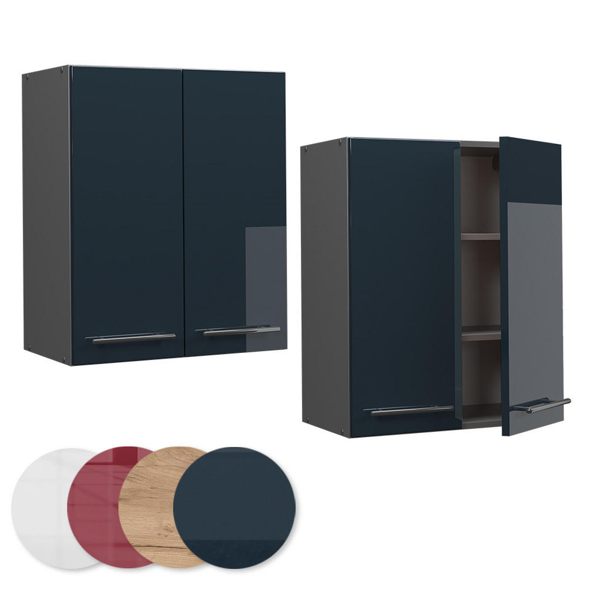 HÄNGESCHRANK Fame-Line Dunkelblau Hochglanz 60 cm - Anthrazit/Dunkelblau, Holzwerkstoff (60/72/34.1cm) - Vicco