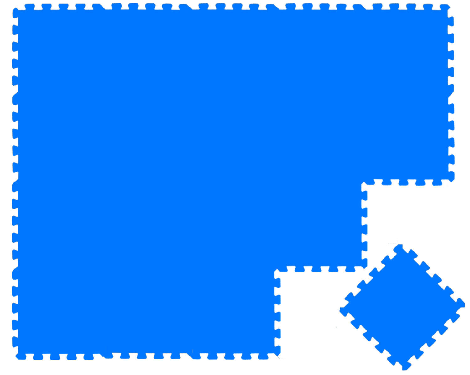 SPIELMATTE ab Null - 180/90/1 cm Puzzlematte Blau - Blau, Kunststoff (30/30cm) - Littletom