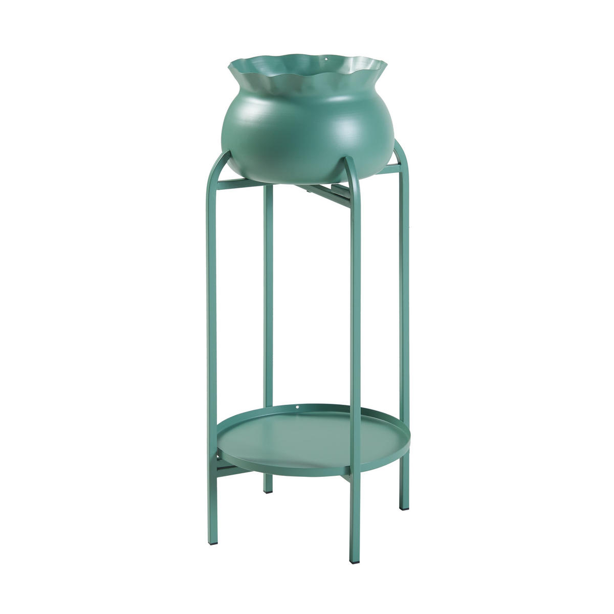 BLUMENSTÄNDER Altena - Grün, Metall (40/40/80.5cm) - [en.casa]