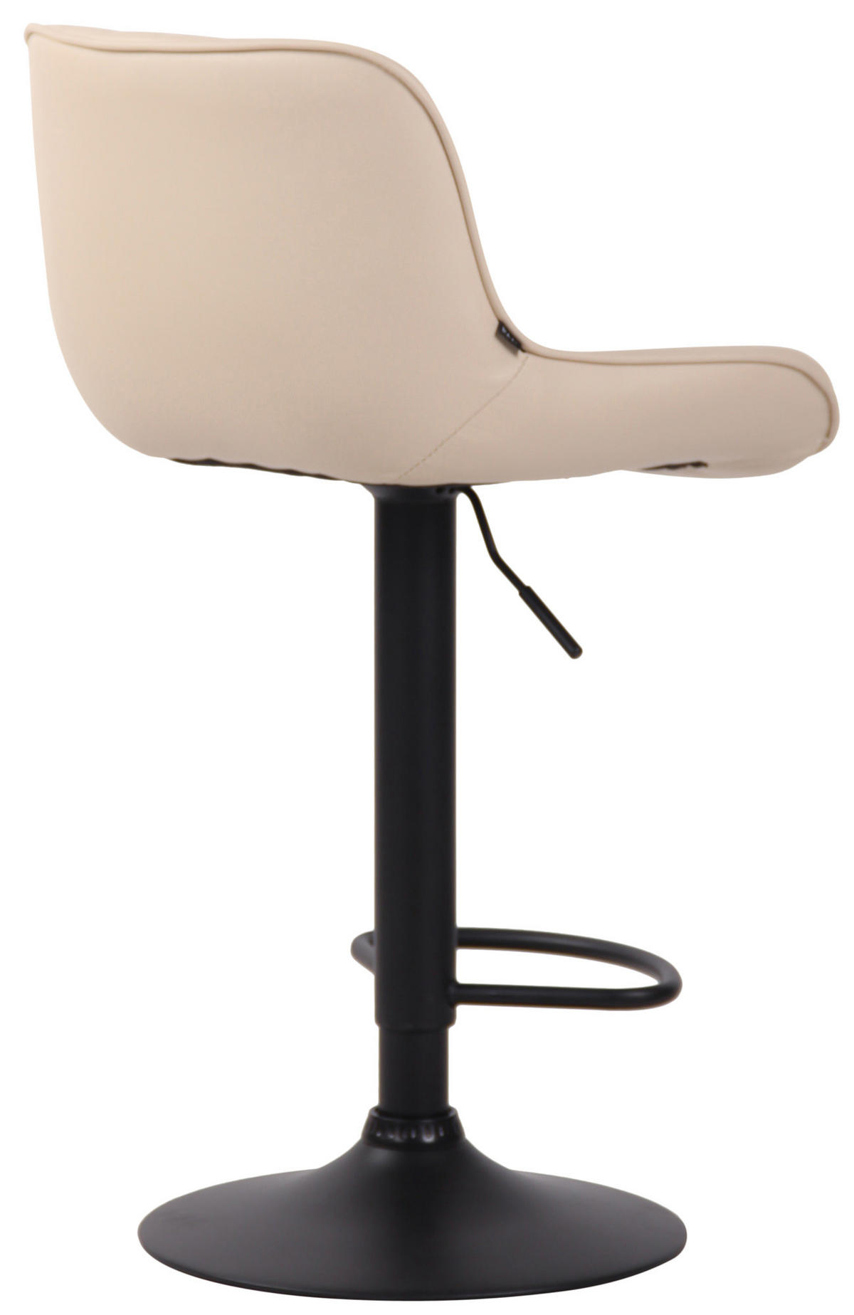 BARHOCKER 2er Set Lederlook creme - Creme/Schwarz, Textil/Metall (50/86/50cm) - CLP