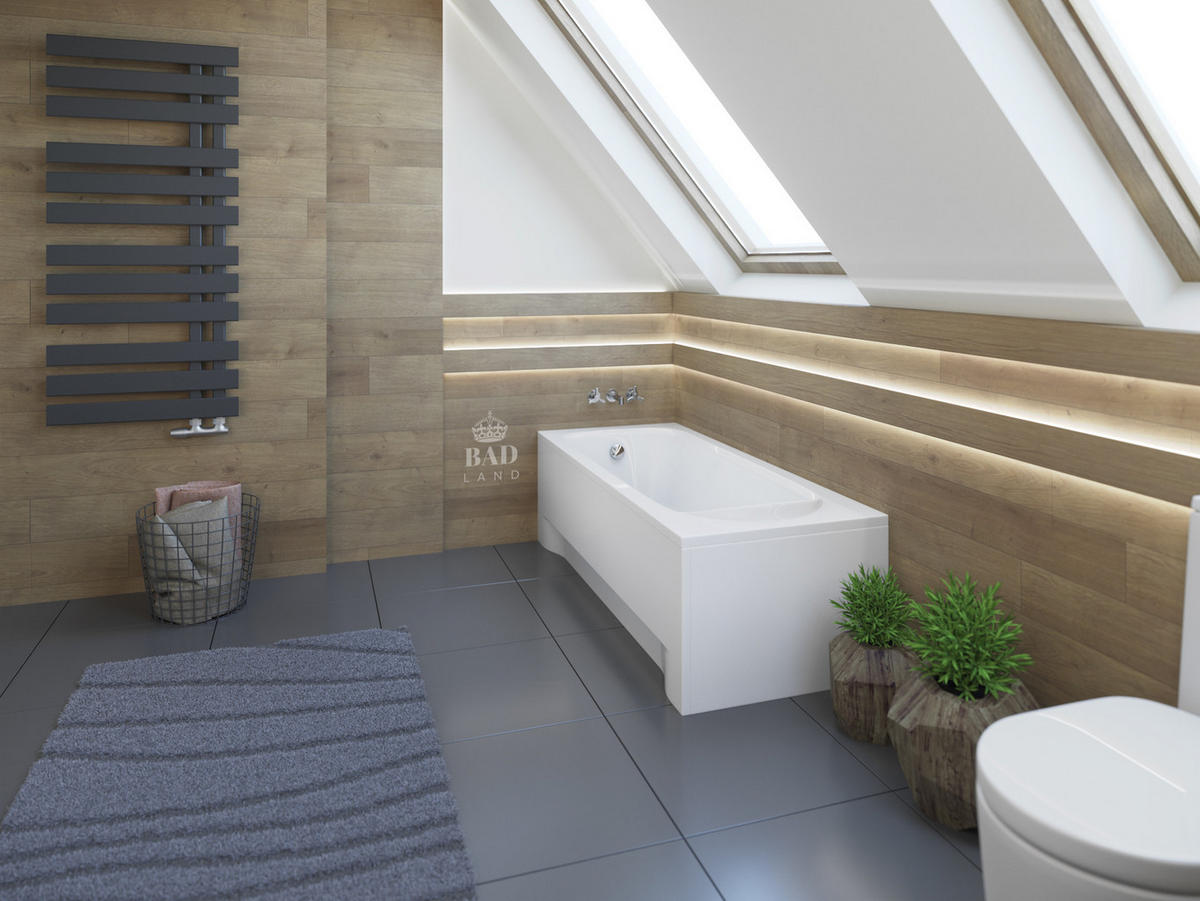 BADEWANNE Rechteck MEDIUM 160/75 Ablauf & Füße - Weiß, Kunststoff (75/56/160cm) - bad land