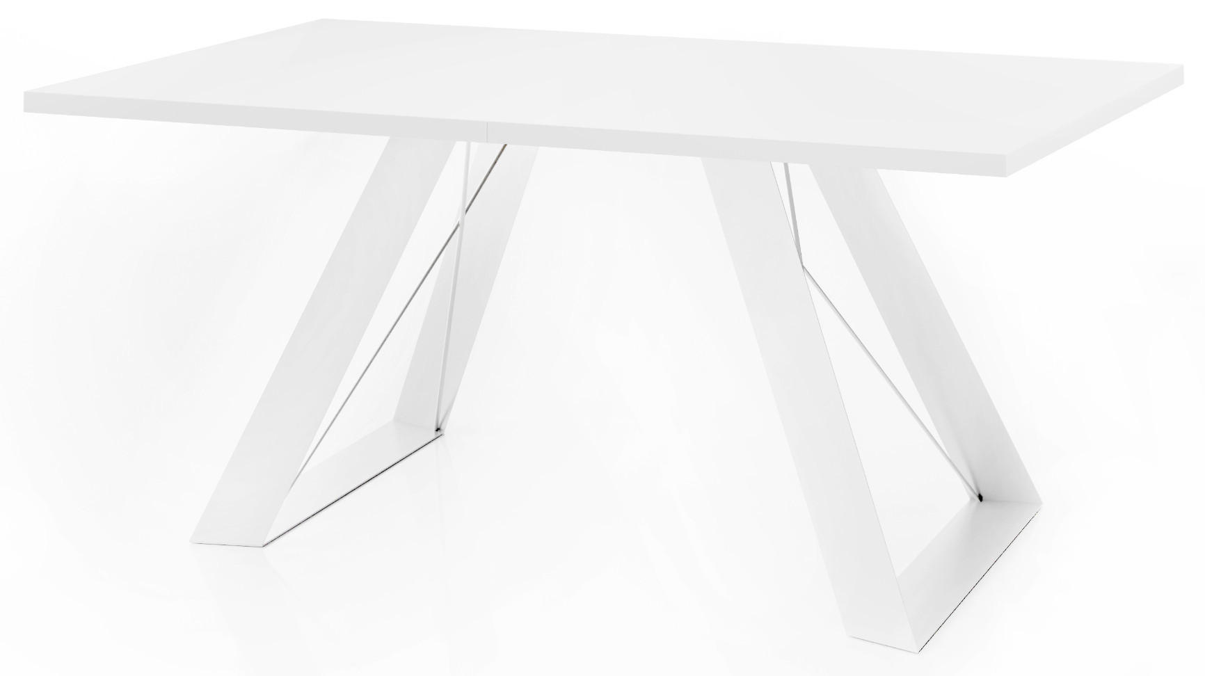 ESSTISCH Colter Weiß rechteckig ausziehbar, Weiß 140-240/80/76 cm - Weiß, Holzwerkstoff/Metall (140/80/76cm) - WFL GROUP