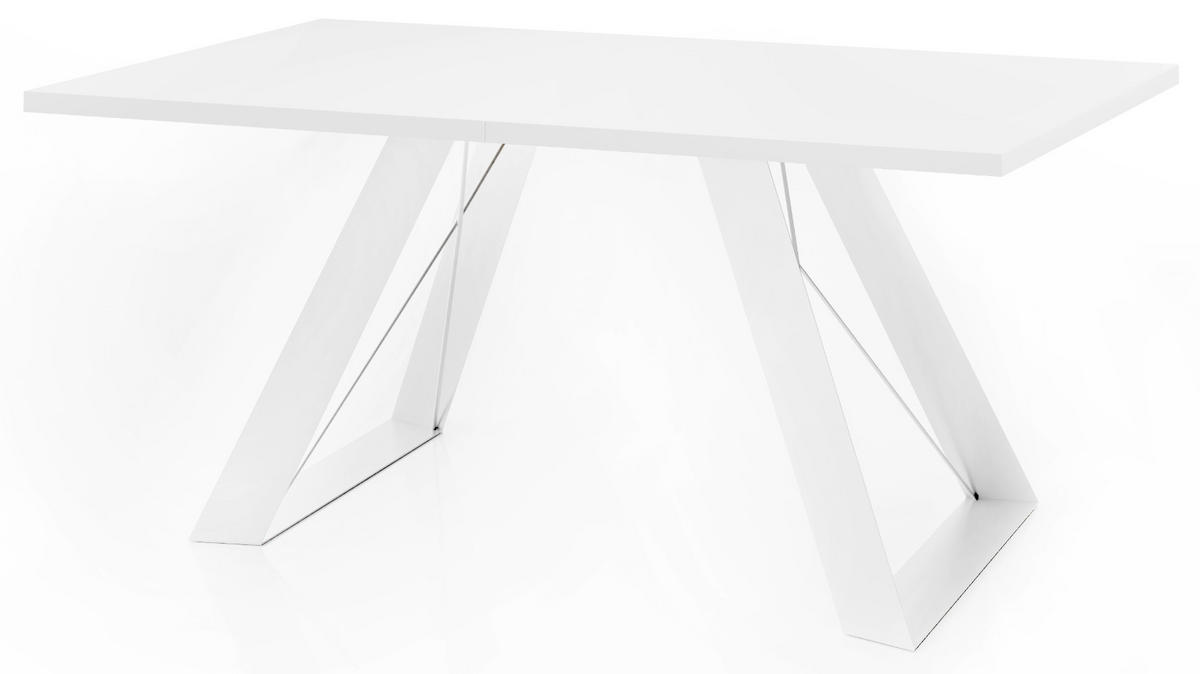 ESSTISCH Colter Weiß rechteckig ausziehbar, Weiß 140-240/80/76 cm - Weiß, Holzwerkstoff/Metall (140/80/76cm) - WFL GROUP