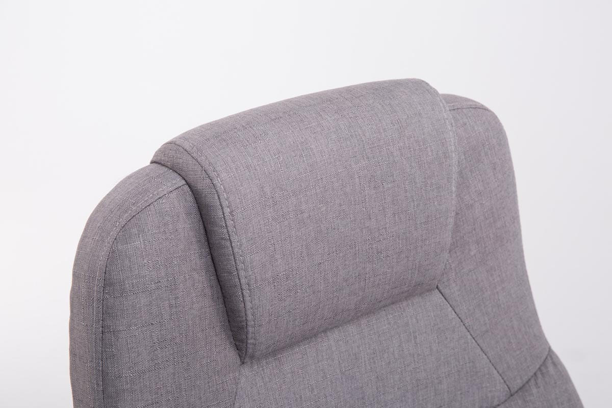 BÜROSTUHL SYDNEY Stoff 113x66x70 Grau Stoff Metall - Grau, Textil/Metall (66/113/70cm) - DELUKE