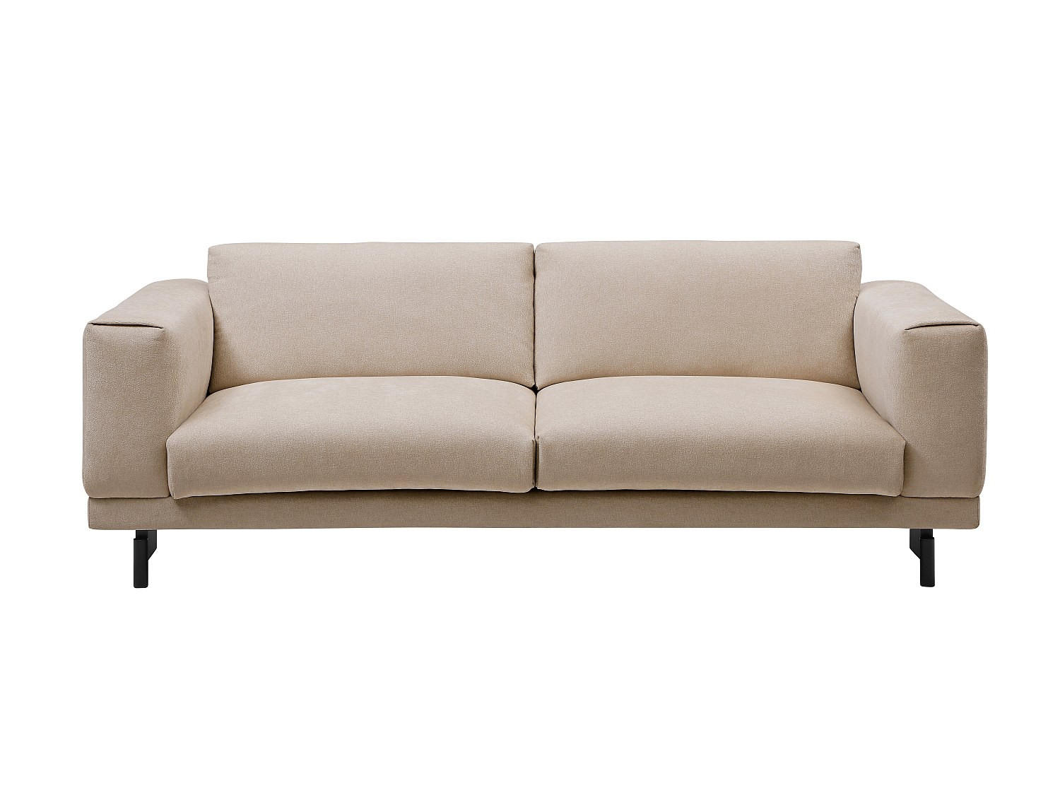 SOFA - 3 Personen - stoff - beige Dembola - Beige, Holz/Textil (220/78/90cm) - Vente-Unique