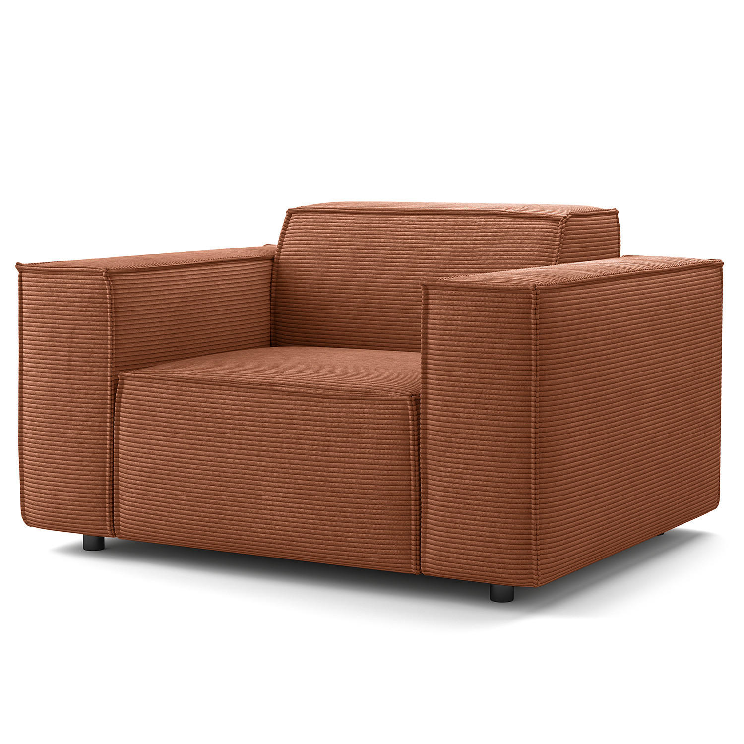 SESSEL - Schwarz/Braun, Kunststoff/Textil (120/70/96cm) - home24