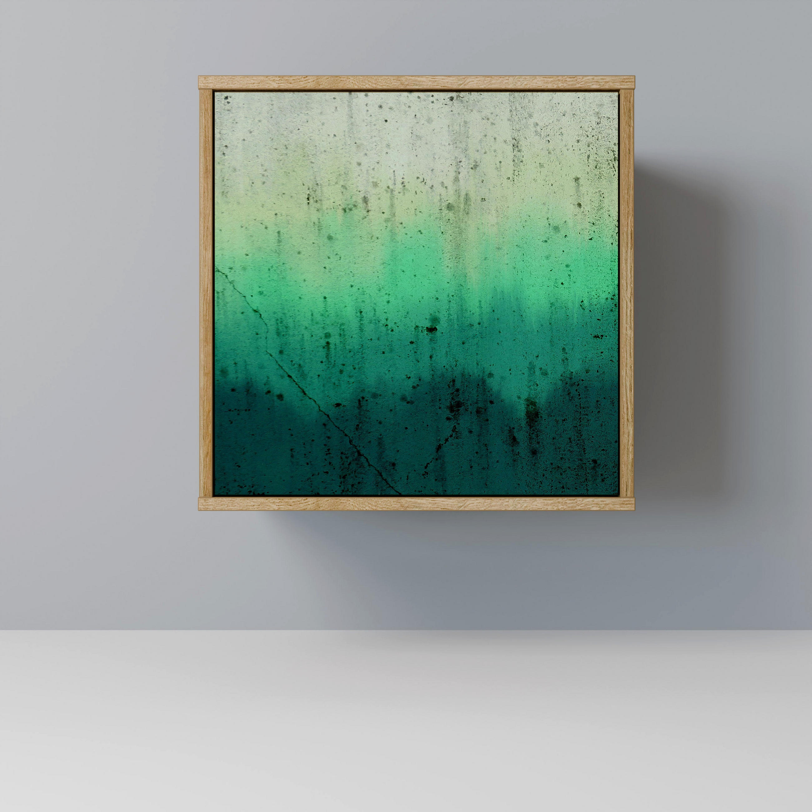 SIDEBOARD NORTHERN LIGHTS, Eichefarben, 57,5x42x57,5 cm, Ohne Füße - Eichefarben/Multicolor, Holzwerkstoff (57.5/57.5/42cm) - SpaceRebels