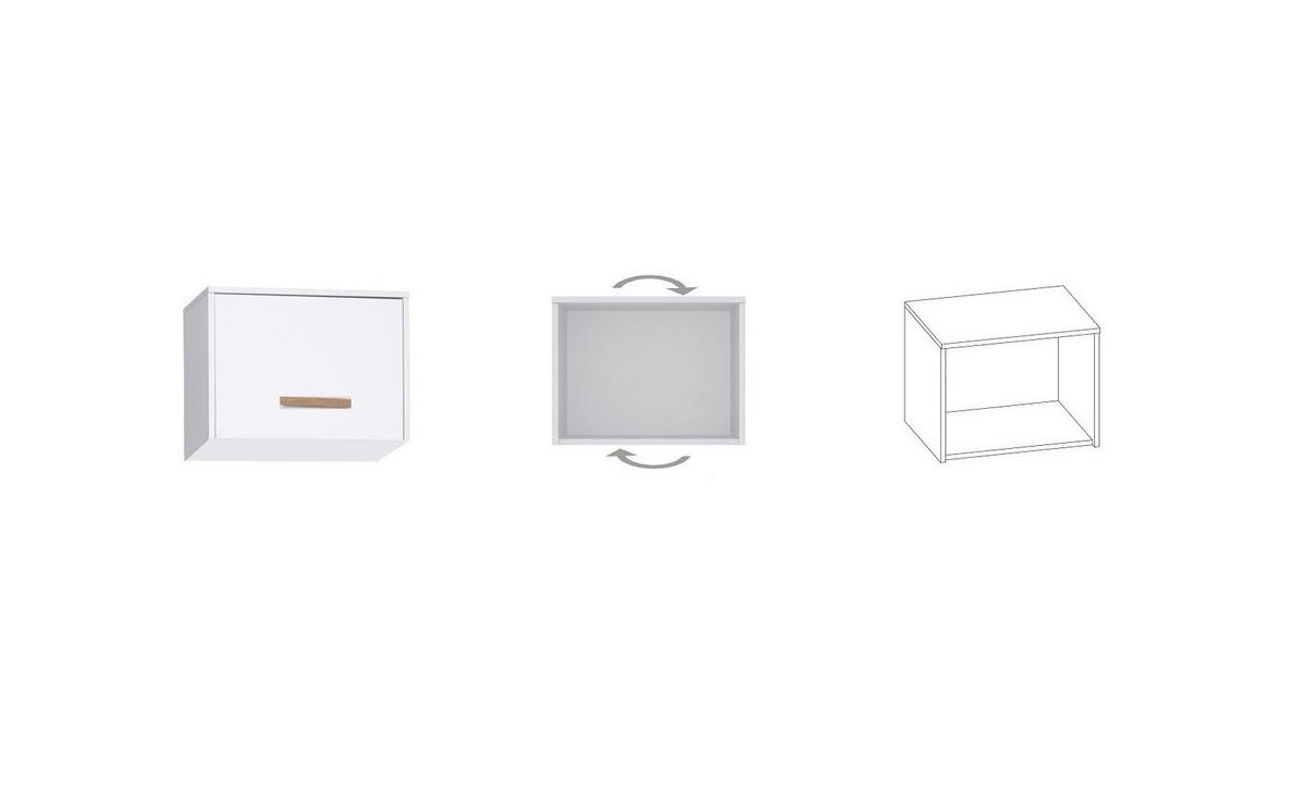 ECKKLEIDERSCHRANK REGAL GRANT SET 12/B WEIß 143/235/91 - Weiß, Holzwerkstoff (143/235/91cm) - Marmex Möbel
