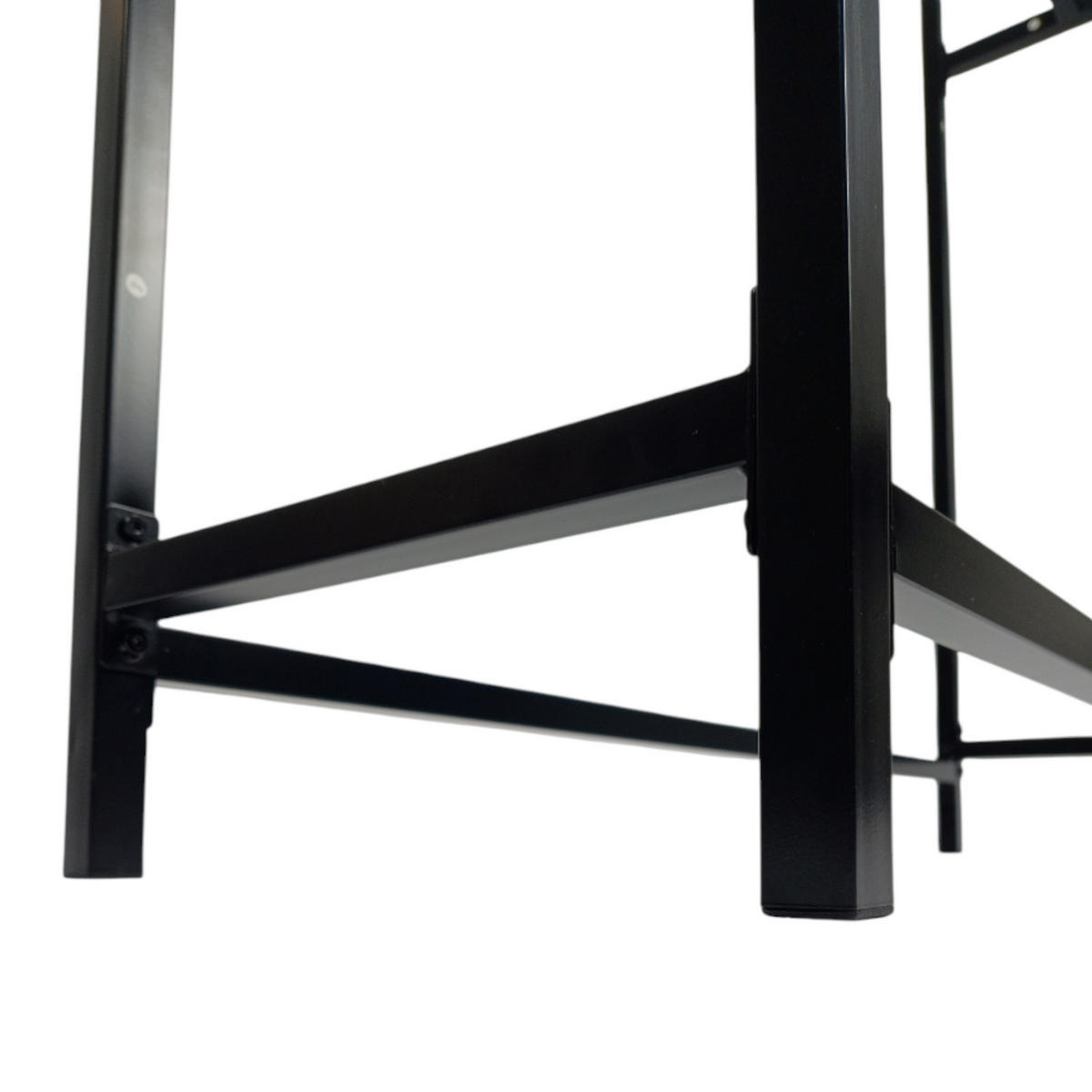 KAMINHOLZREGAL, Metall, Schwarz, stabil 110×35×110 cm - Schwarz, Metall (110/110/35cm) - Begryf