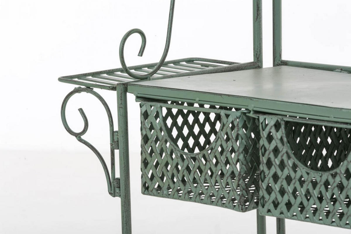 STANDREGAL Metall Antik-Grün - Grün, Metall (94/149/30cm) - CLP