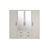KLEIDERSCHRANK SAM SRL1 mit Spiegel 4-türig Kaschmir - Kaschmir, Holzwerkstoff (200/190/56cm) - Deine Möbel 24