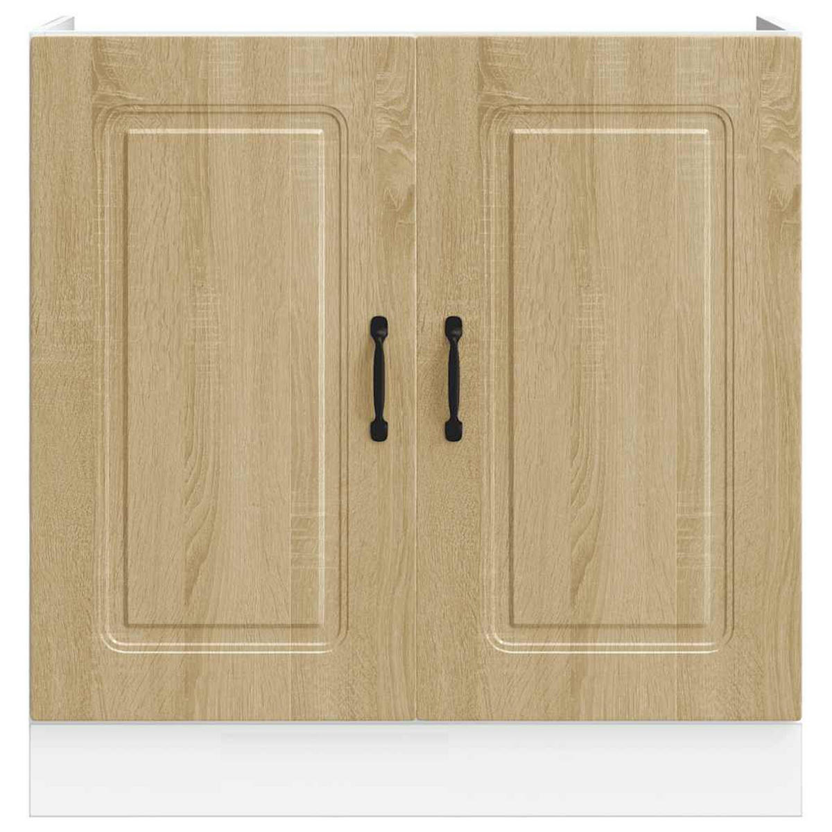 SPÜLENUNTERSCHRANK Kalmar Sonoma-Eiche 80/46/81,5 Cm - Braun, Holzwerkstoff (46/81.5/80cm) - vidaXL