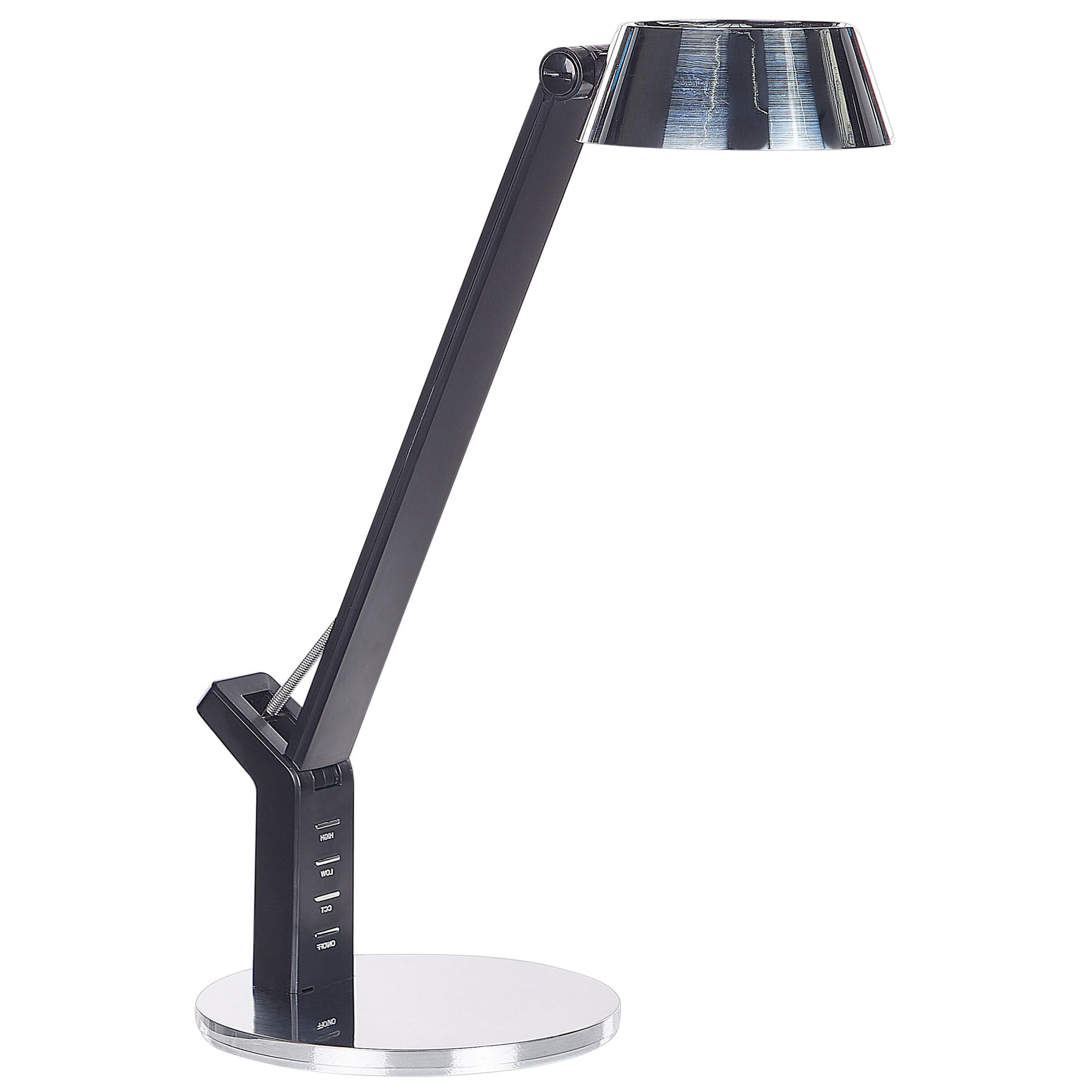SCHREIBTISCHLAMPE Chamaeleon 17/17/40 cm - Silberfarben, Metall (17/17/40cm) - Beliani