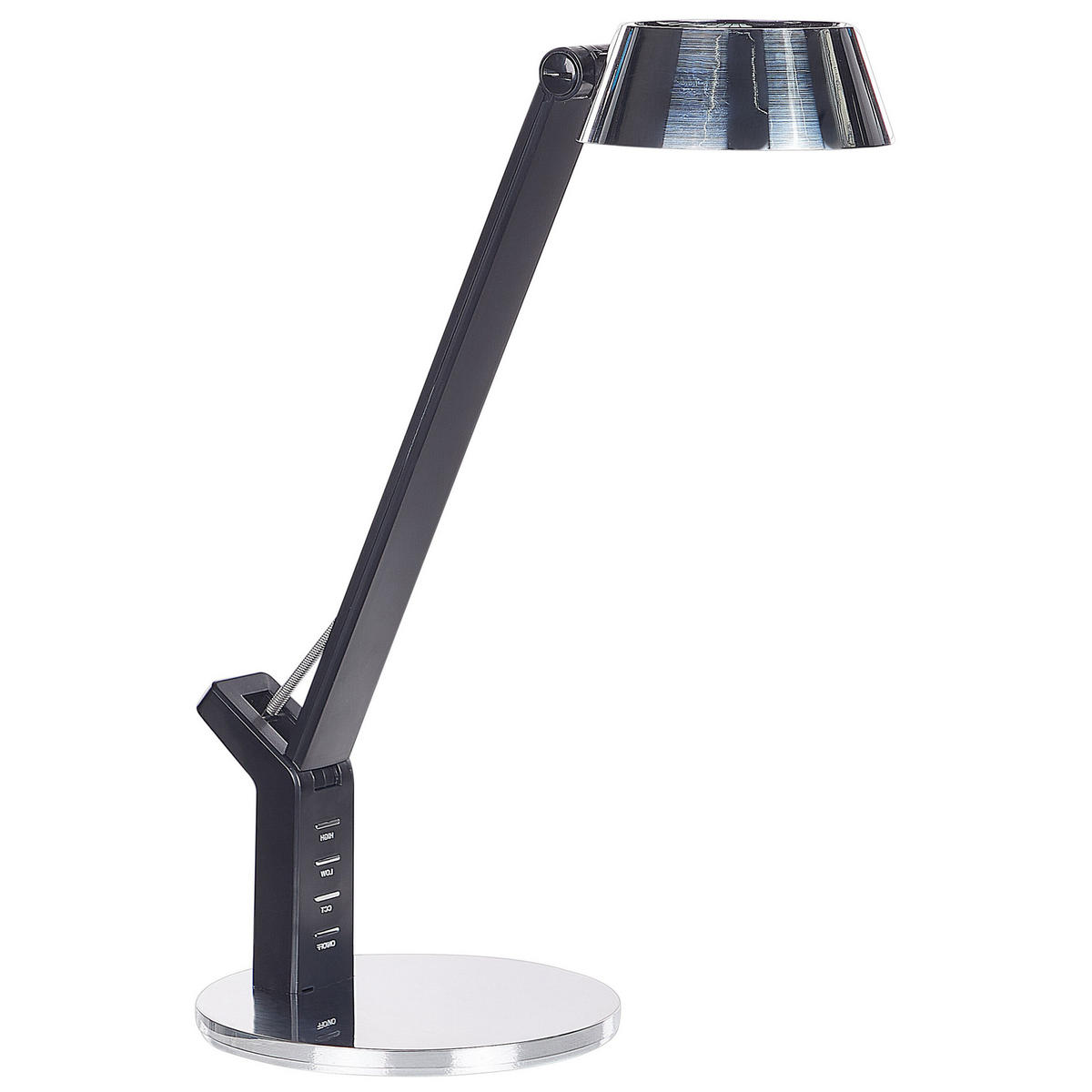 SCHREIBTISCHLAMPE Chamaeleon 17/17/40 cm - Silberfarben, Metall (17/17/40cm) - Beliani