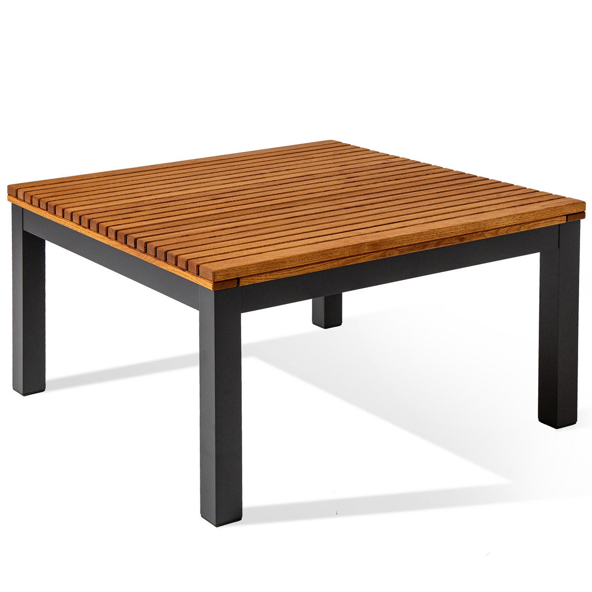 GARTENTISCH ARIATO - Anthrazit/Braun, Holz/Metall (80/80/43cm) - KONSIMO®