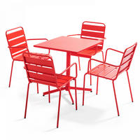 GARTENSET 5-tlg., Rot - Rot, Metall - Oviala