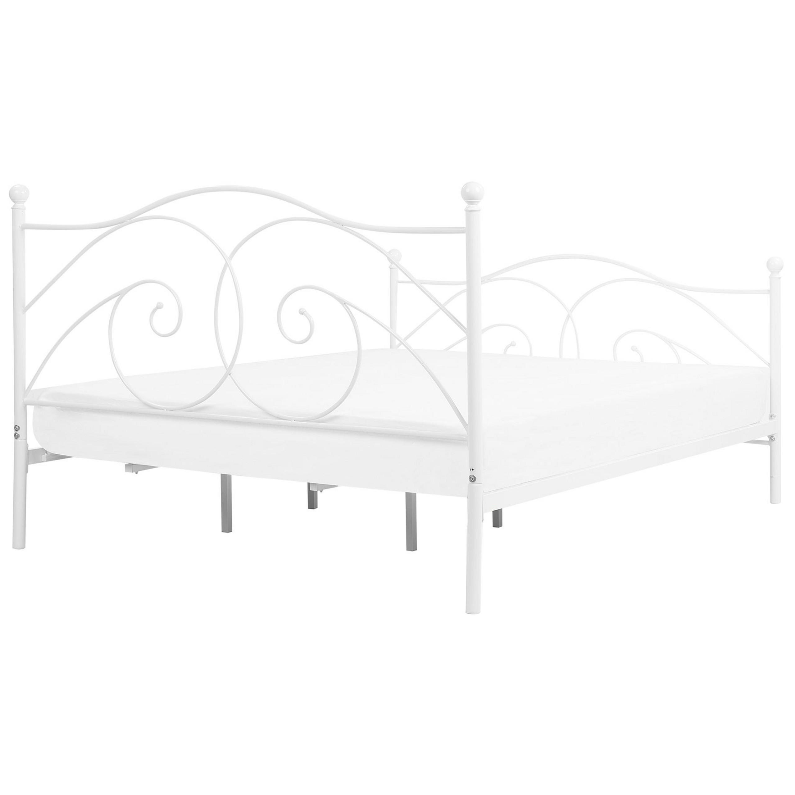 METALLBETT 180/200cm Weiß Dinard - Weiß, Metall (180/200cm) - Beliani