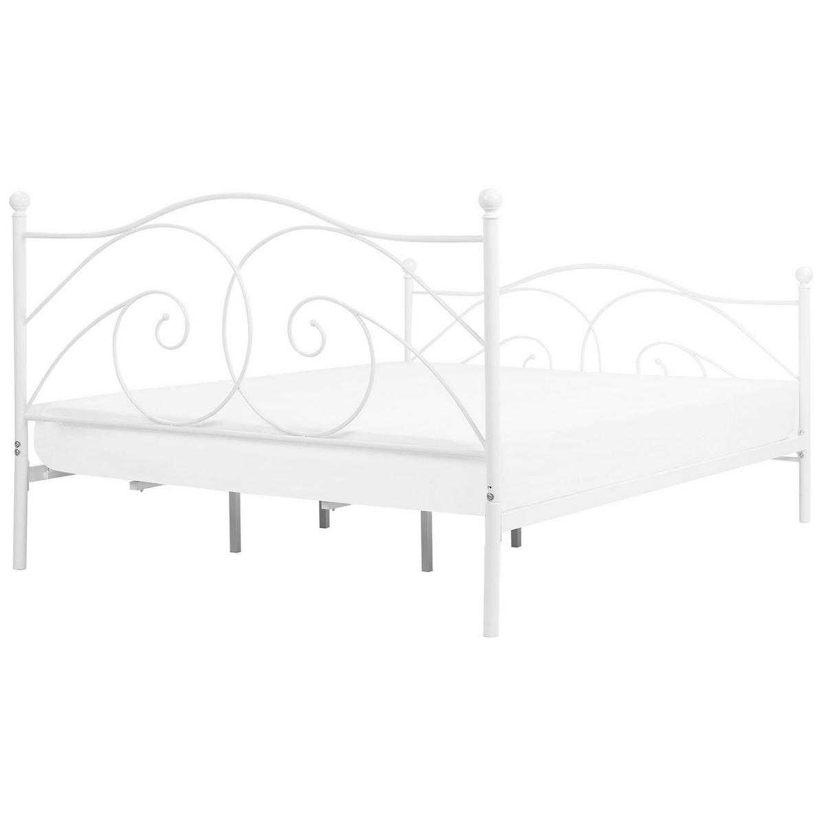 METALLBETT 180/200cm Weiß Dinard - Weiß, Metall (180/200cm) - Beliani