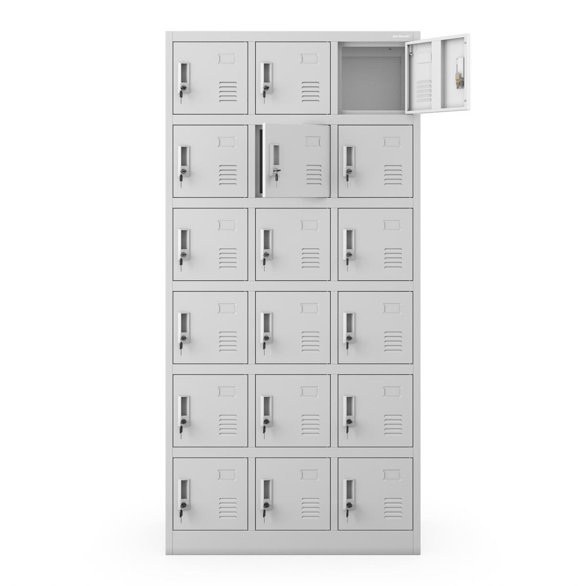 SCHLIESSFACHSCHRANK KAROL - Grau, Metall (90/185/40cm) - Jan Nowak