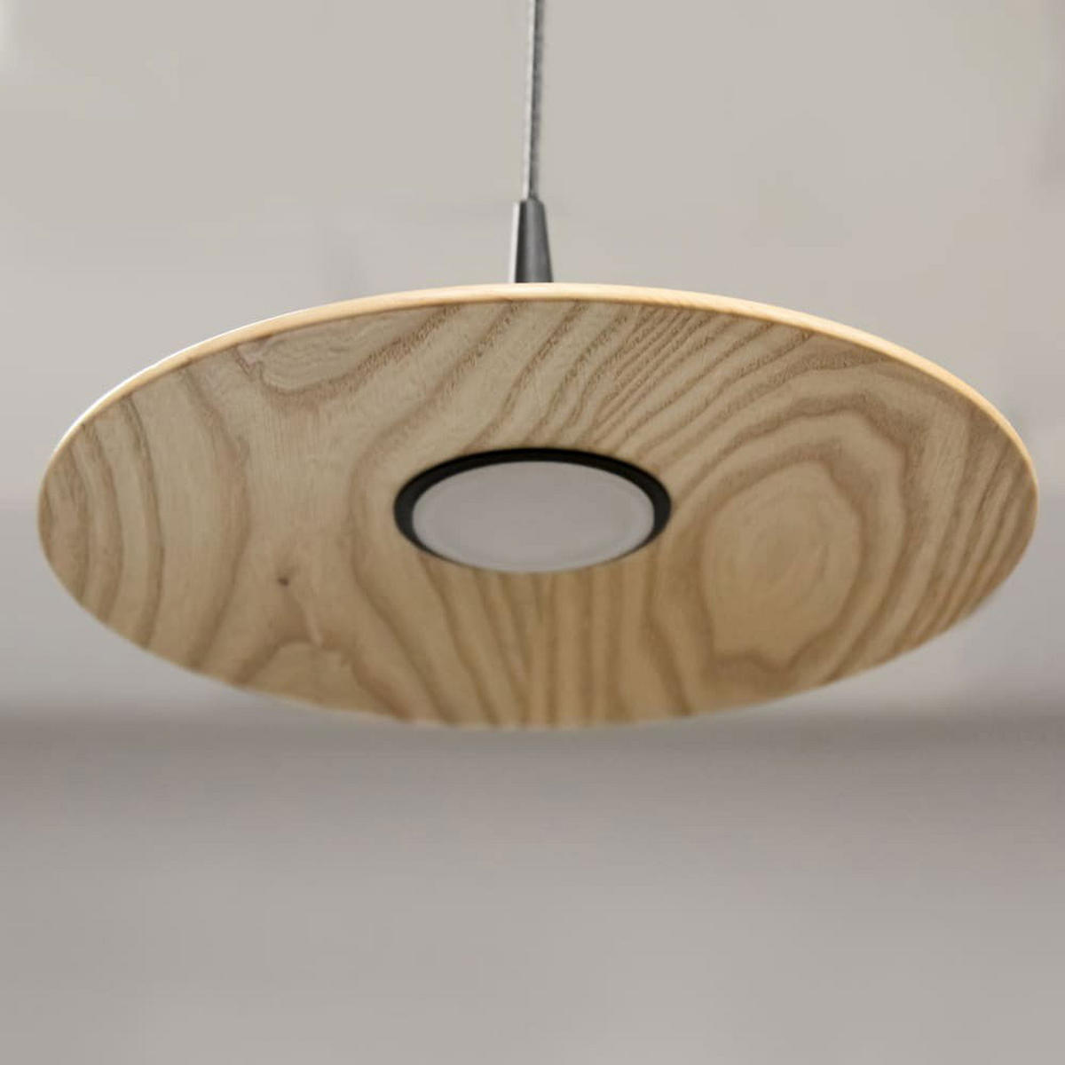 PENDELLEUCHTE 'Ter 1BE' - Beige/Schwarz, Holz (35/34/150cm) - KUNSTLOFT